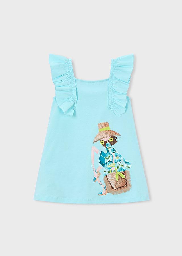 Vestito punto volant bambina 