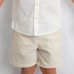 Completo bermuda e camicia in lino bambino 