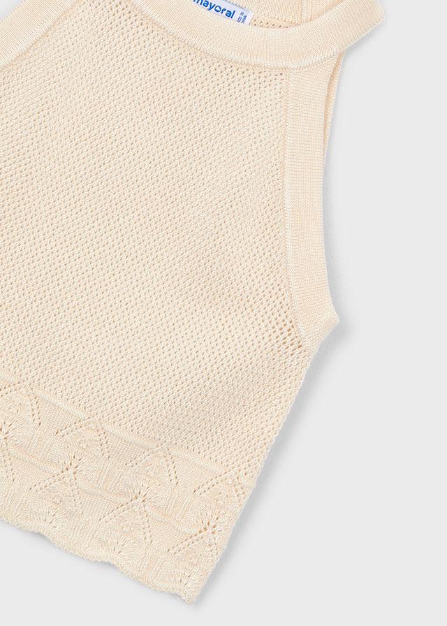 Top con collo all'americana bambina 