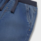 Pantalone jeans con cintura elasticizzata neonato 