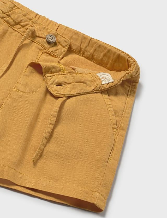 Bermuda lino relaxed arancio 