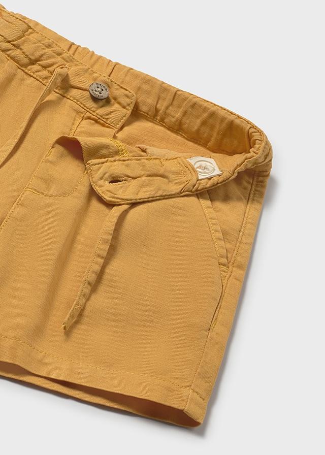 Bermuda lino relaxed arancio 
