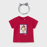 Maglietta con fascia stampata neonata 