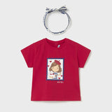 Maglietta con fascia stampata neonata 