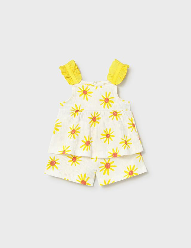 Completo pantaloncino e canottiera neonata 