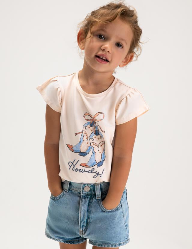 Pantaloncino jeans basic bambina 