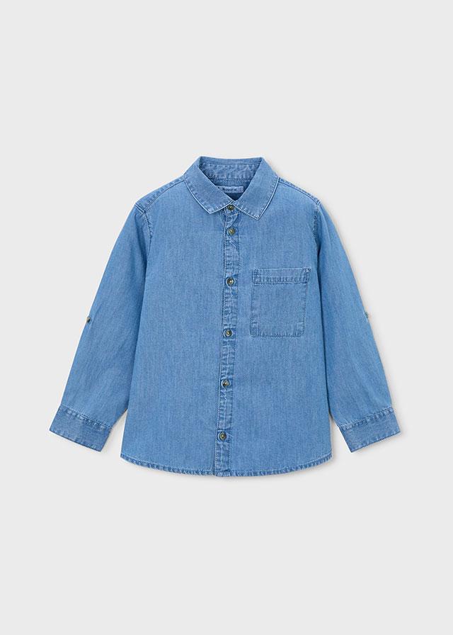 Camicia jeans manica lunga bambino 