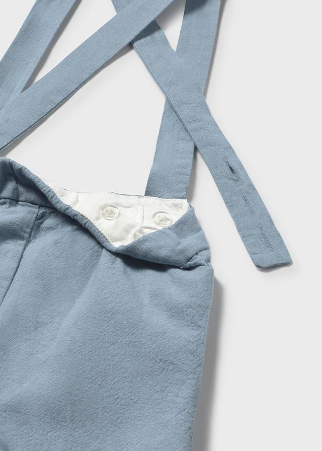 Completo pantaloncine e camicia con papillon neonato 