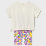 Completo leggings stampato neonata 