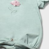 Set 2 pigiami corti ricamati neonata 