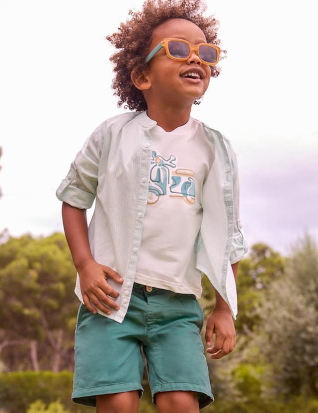 Bermuda relaxed fit in lino bambino 