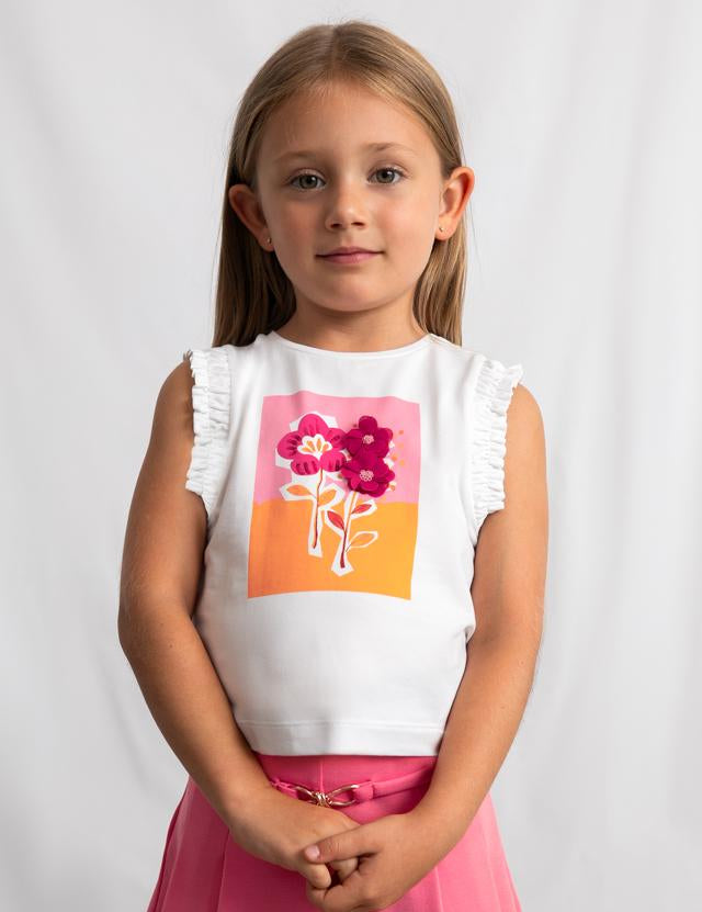 Canotta fiori bambina 