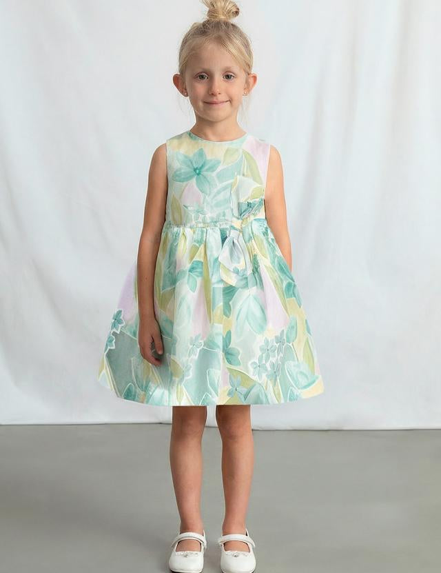 Vestito cerimonia fiori bambina 