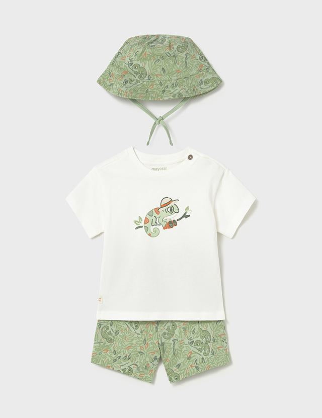Completo in maglia 3 pezzi con cappello neonato 