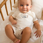 Completo pantaloncino e maglietta orsetto neonato 
