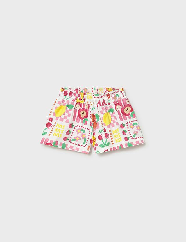 Pantaloncino punto stampato neonata 