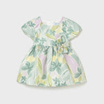 Vestito cerimonia stampato fiori neonata 