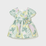 Vestito cerimonia stampato fiori neonata 