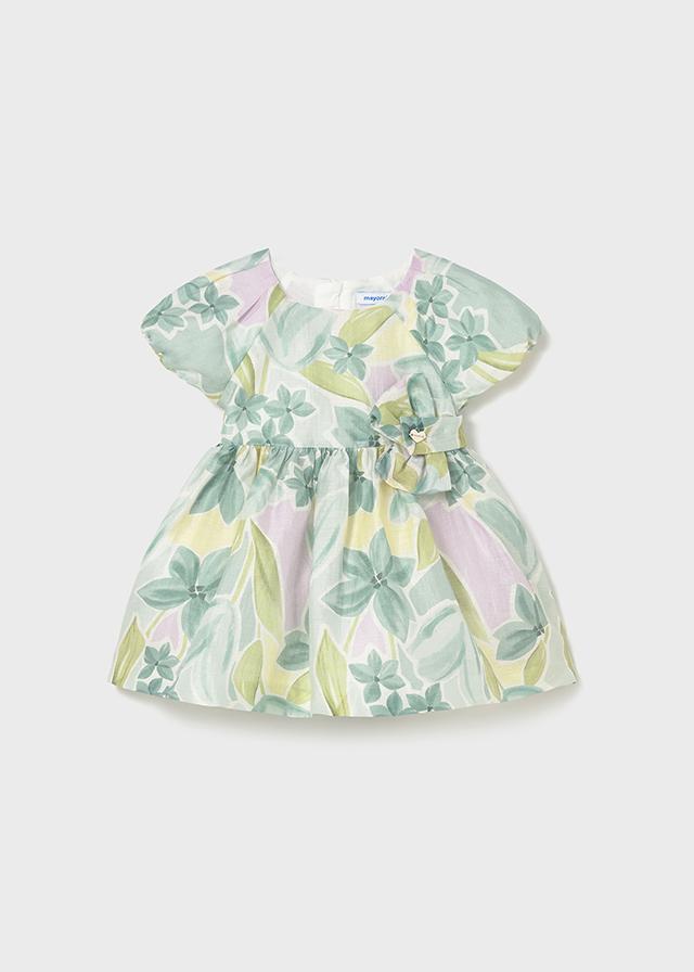 Vestito cerimonia stampato fiori neonata 