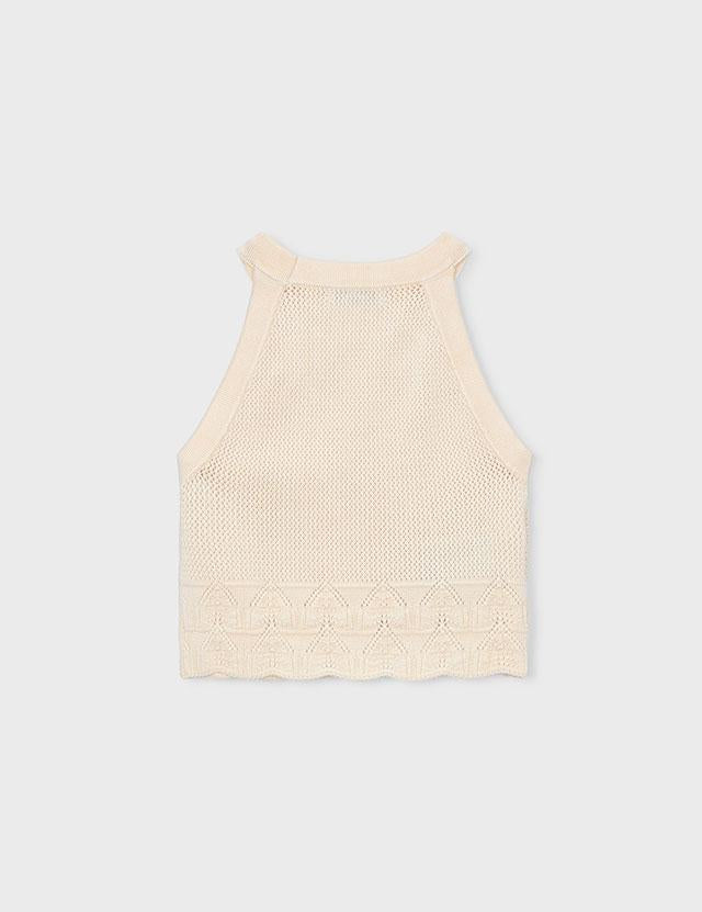 Top con collo all'americana bambina 