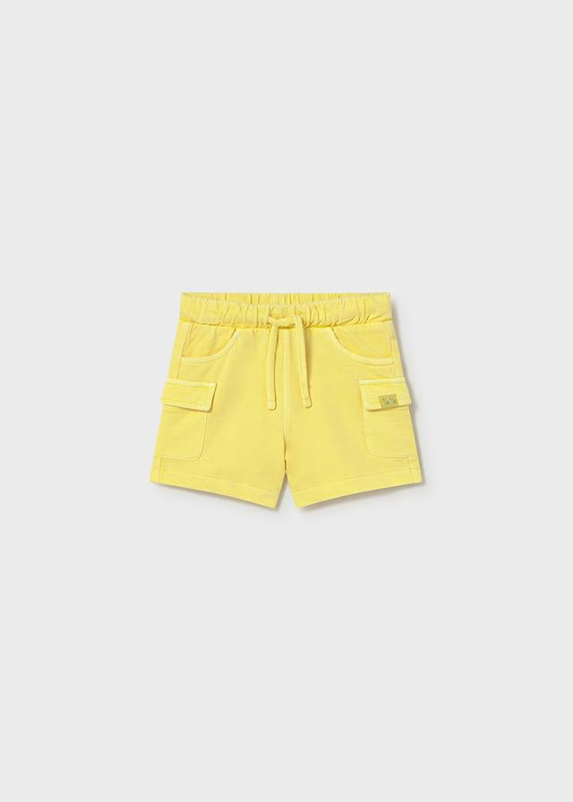 Bermuda in tuta per neonato giallo 