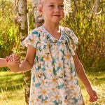 Vestito cerimonia stampa floreale bambina 