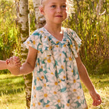 Vestito cerimonia stampa floreale bambina 