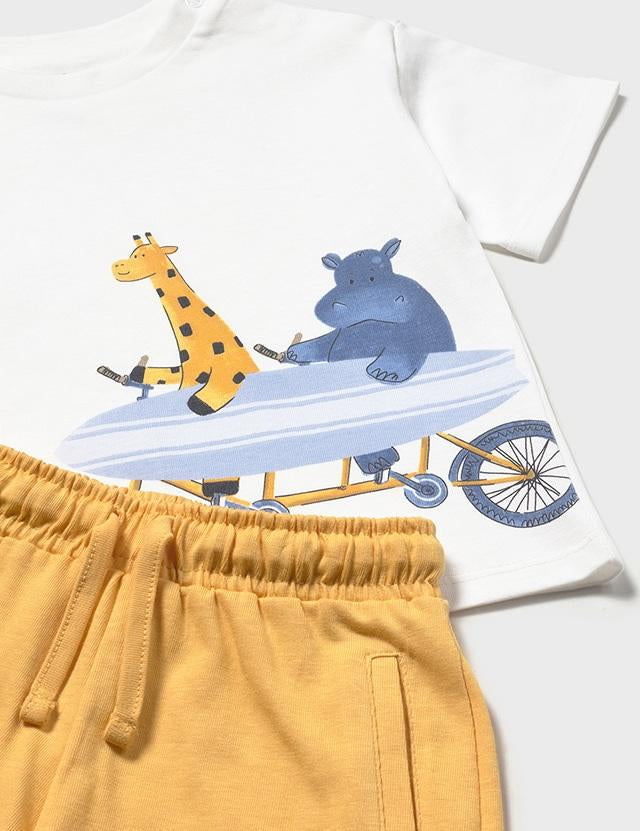 Completo in maglia bermuda e maglietta surf neonato 