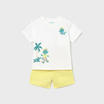 Completo bermuda e maglietta palme neonato 