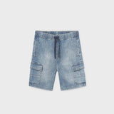 Bermuda cargo in denim ragazzo 