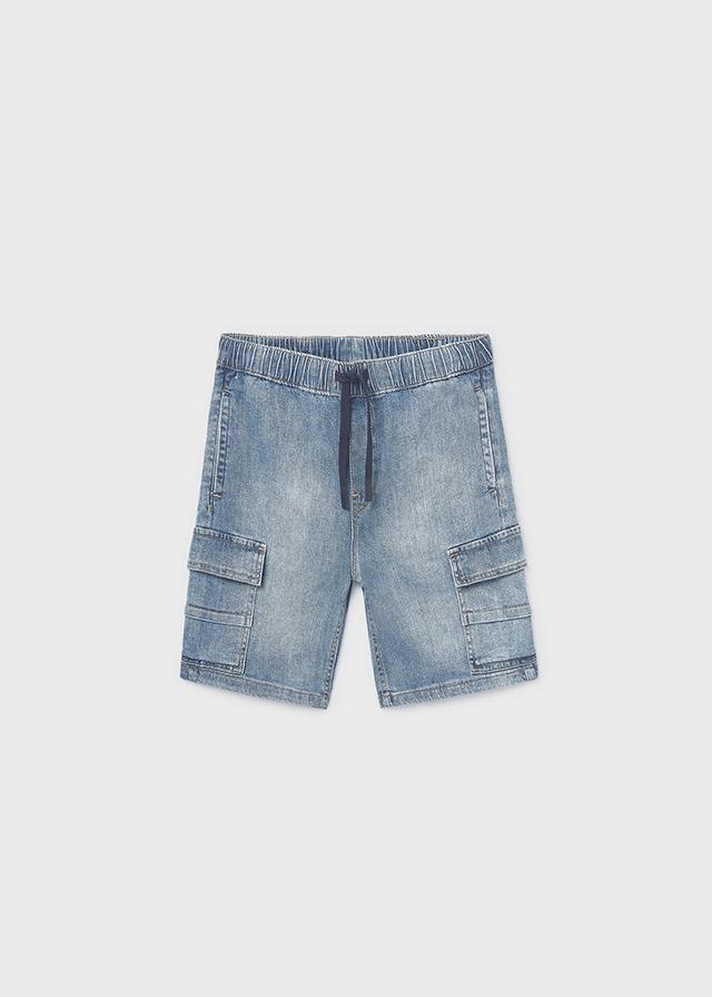 Bermuda cargo in denim ragazzo 