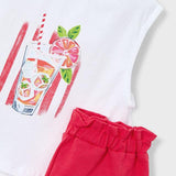 Completo short stamapato bambina 
