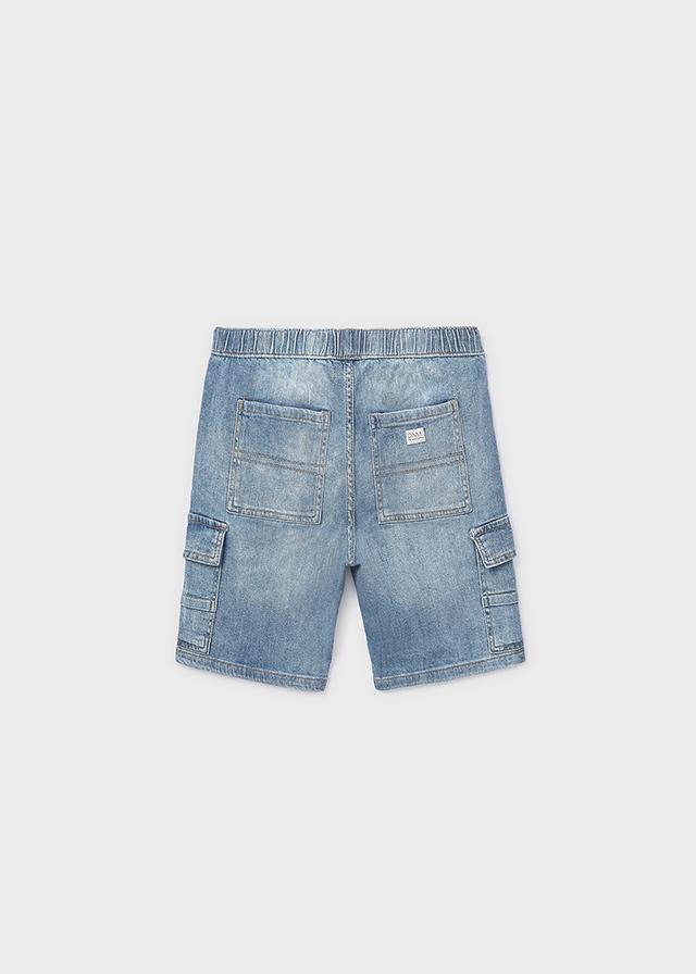 Bermuda cargo in denim ragazzo 