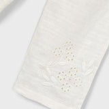 Pantalone in lino ricamato bambina 