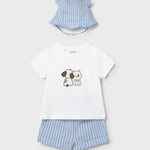 Completo 3 pezzi con cappello con orecchie neonato 