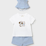 Completo 3 pezzi con cappello con orecchie neonato 