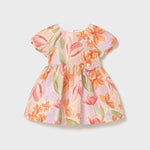 Vestito cerimonia stampato fiori neonata 