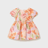 Vestito cerimonia stampato fiori neonata 