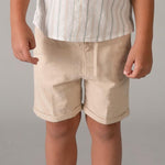 Completo bermuda e camicia in lino bambino 