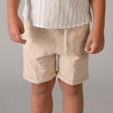 Completo bermuda e camicia in lino bambino 