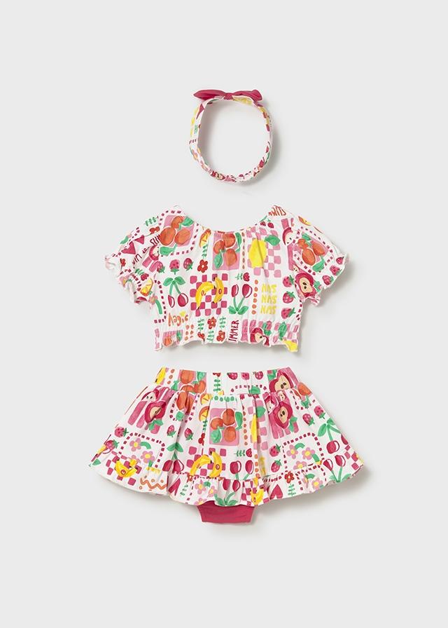 Completo 3 pezzi con fascia neonata 