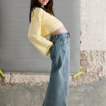 Jeans wide leg ragazza 