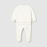 Completo ghettina e maglione tricot neonato<BR/> 