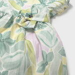 Vestito cerimonia stampato fiori neonata 