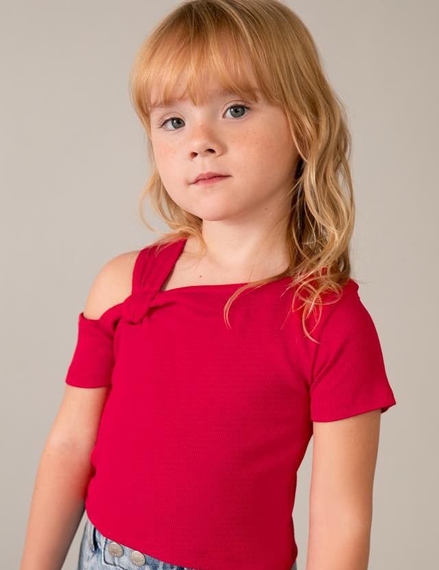 Maglietta asimmettrica bambina 