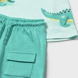 Completo 3 pezzi pantalone corto neonato 