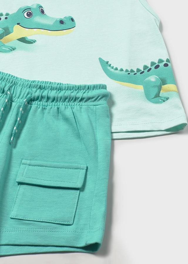 Completo 3 pezzi pantalone corto neonato 