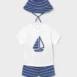 Completo in maglia 3 pezzi con cappello neonato 