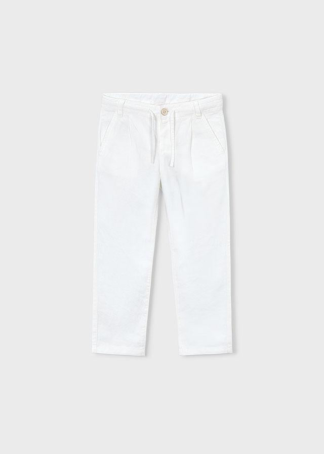 Pantalone lungo morbido chino in lino bambino 