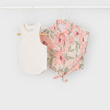 Blusa stampata con top bambina 